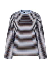 Albastru - PIECES Long Sleeve Jersey Relaxed Top - Imaginea 7 din 8
