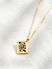 Personalised Queen of Hearts Playing Card Charm Necklace by Posh Totty Designs - Image 2 of 2