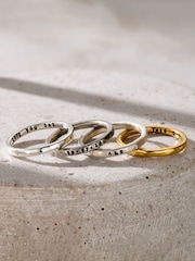 Posh Totty Designs Plated Personalised Stacker Ring - Image 2 of 3