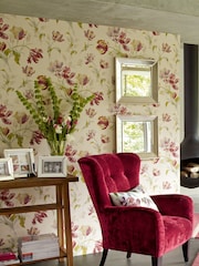 Laura Ashley Cranberry Gosford 10M Wallpaper - Image 1 of 4