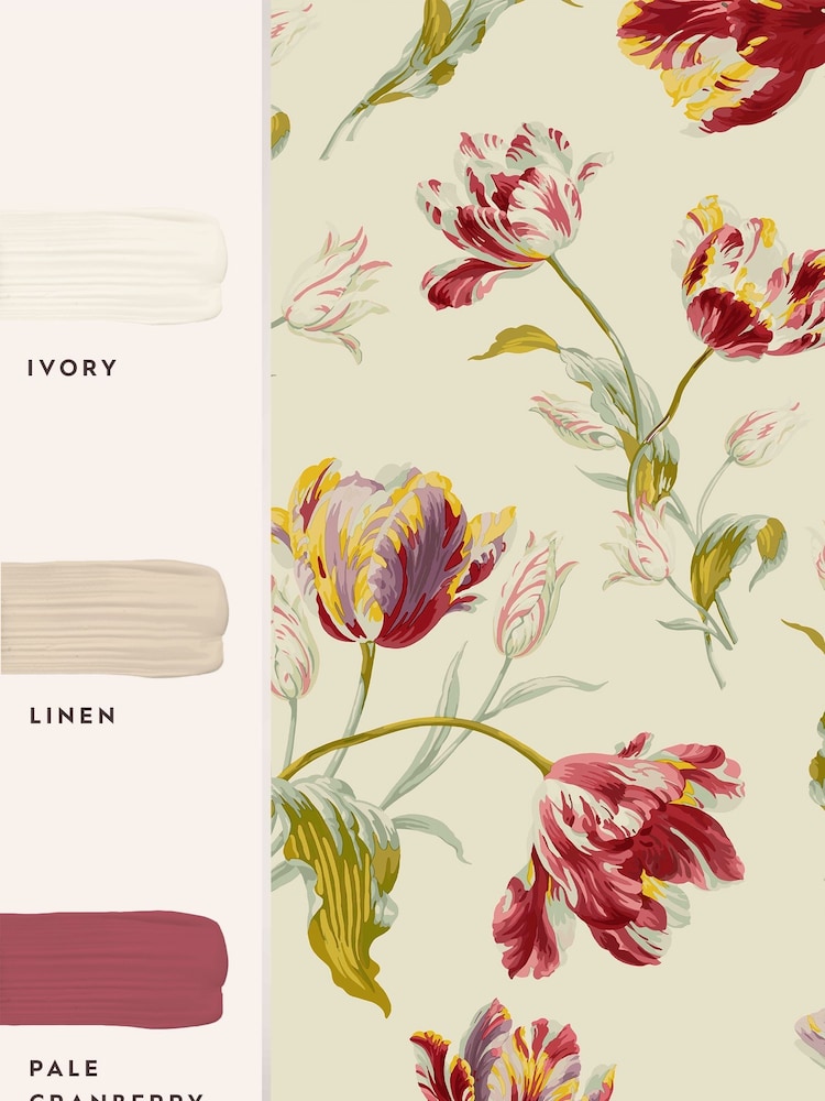 Laura Ashley Cranberry Gosford 10M Wallpaper - Image 4 of 4