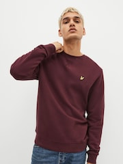 Lyle & Scott Burgundy Red Crew Neck Sweatshirt - Image 1 of 5
