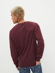Lyle & Scott Burgundy Red Crew Neck Sweatshirt - Image 3 of 5