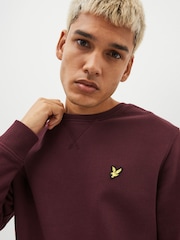 Lyle & Scott Burgundy Red Crew Neck Sweatshirt - Image 4 of 5