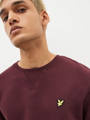 Lyle & Scott Burgundy Red Crew Neck Sweatshirt - Image 5 of 5