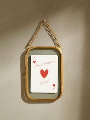 Personalised Hand Stitched Ace Of Hearts Playing Card Framed Print - Image 2 of 4