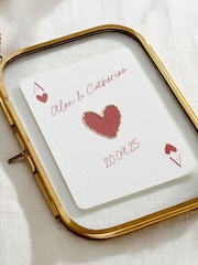 Personalised Hand Stitched Ace Of Hearts Playing Card Framed Print - Image 3 of 4