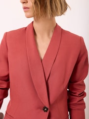 Mint Velvet Red Linen Tailored Blazer - Image 5 of 8
