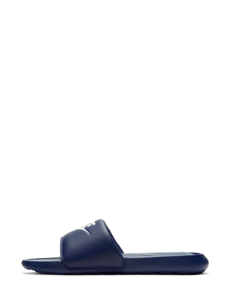Nike Navy/White Victori One Sliders - Image 2 of 6
