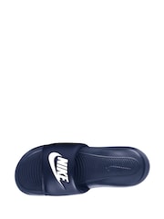 Nike Navy/White Victori One Sliders - Image 3 of 6
