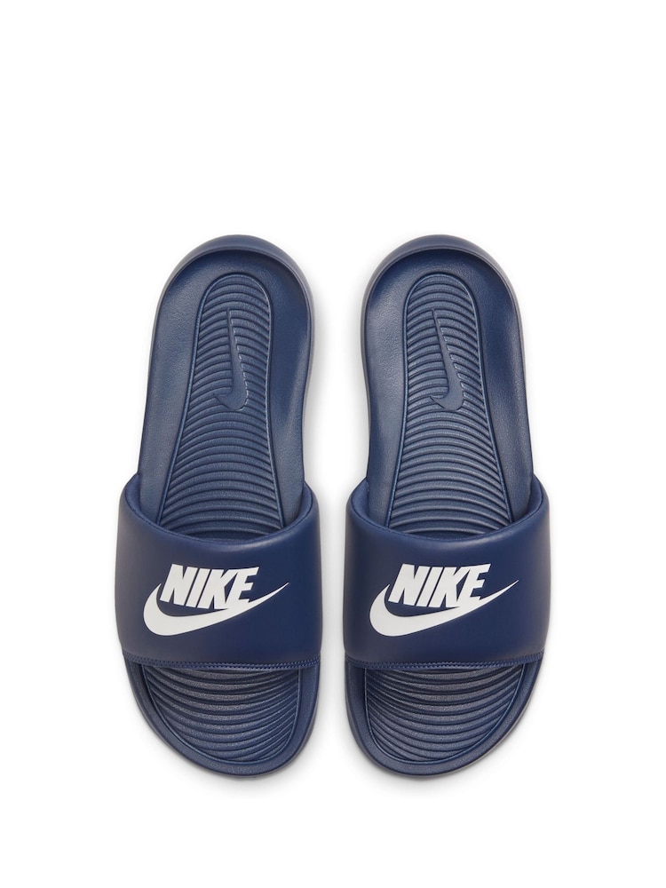 Nike Navy/White Victori One Sliders - Image 5 of 6