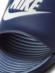 Nike Navy/White Victori One Sliders - Image 6 of 6