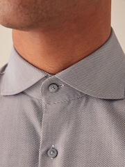 Neutral Brown Single Cuff Cotton Twill Shirt - Image 5 of 9