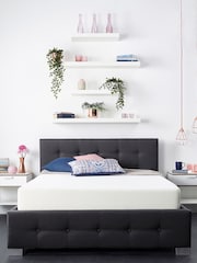 Aspire Furniture Black Stella End Lift Ottoman Bed & Mattress - Image 1 of 2
