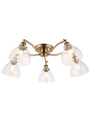 Gallery Home Antique Brass Pierre 5 Bulb Ceiling Light - Image 3 of 3