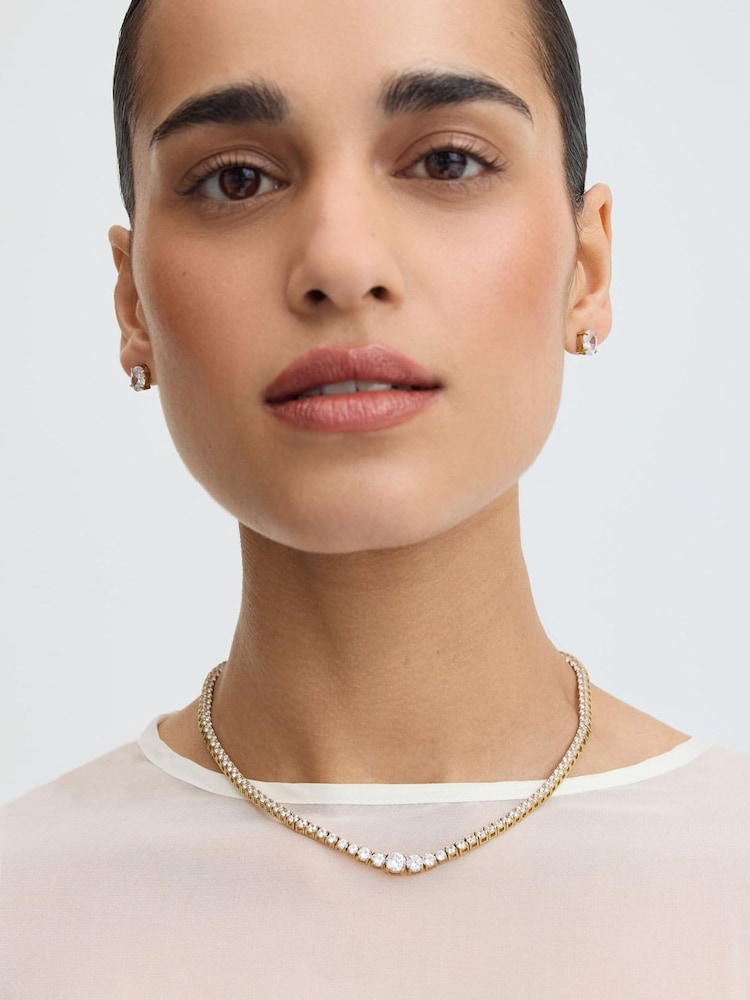 D.Louise Luxe Graduated Tennis Necklace - صورة 2 من 5 D.Louise Luxe Graduated Tennis Necklace - صورة 2 من 5