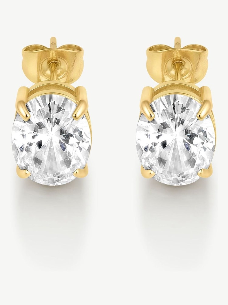 D.Louise Bold Oval Solitaire 2.5 ct Earrings - Bild 4 von 4