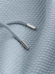 Pale Blue Hooded Textured Overhead Hoodie - Image 8 of 8