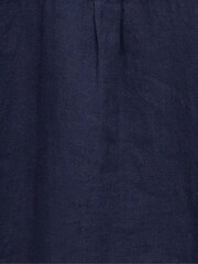 Barbour® Navy Hampton Relaxed Fit Linen Shirt - Image 9 of 9