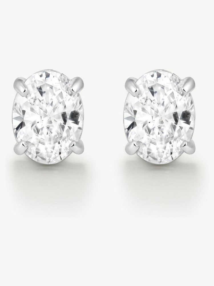 D.Louise Classic Oval Solitaire 1.25 ct Earrings - Imaginea 1 din 2