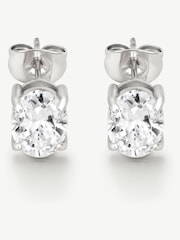D.Louise Classic Oval Solitaire 1.25 ct Earrings - Imaginea 2 din 2