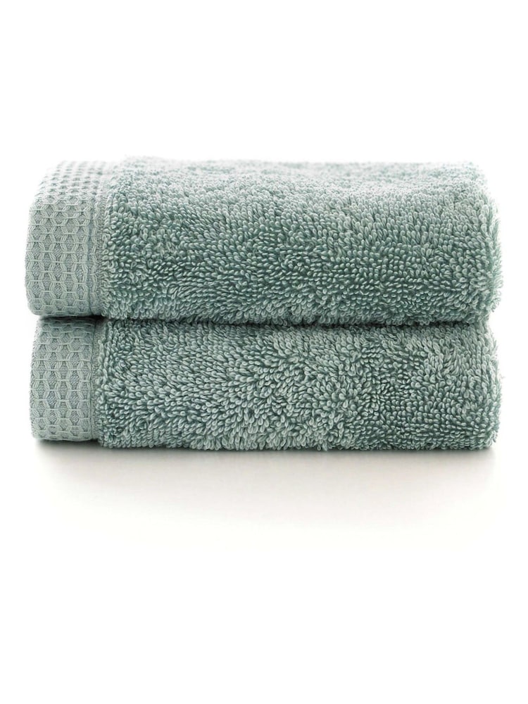 The Lyndon Company Duck Egg Egyptian Cotton Plush Spa Towel - Image 4 of 4 The Lyndon Company Duck Egg Egyptian Cotton Plush Spa Towel - Image 4 of 4