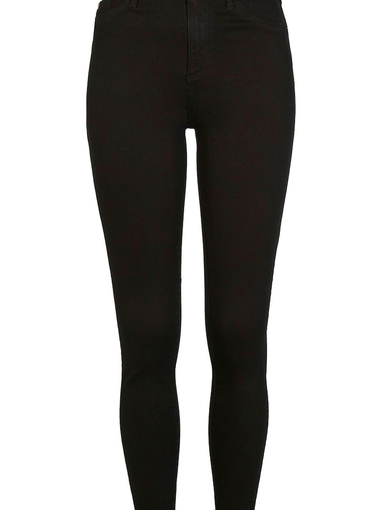 River Island Black Mid Rise Skinny 100% Cotton Jeans - Image 4 of 4