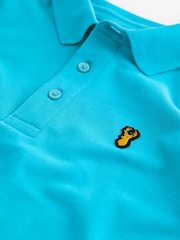 Blue Turquoise Short Sleeve Polo Shirt (3-16yrs) - Image 3 of 3