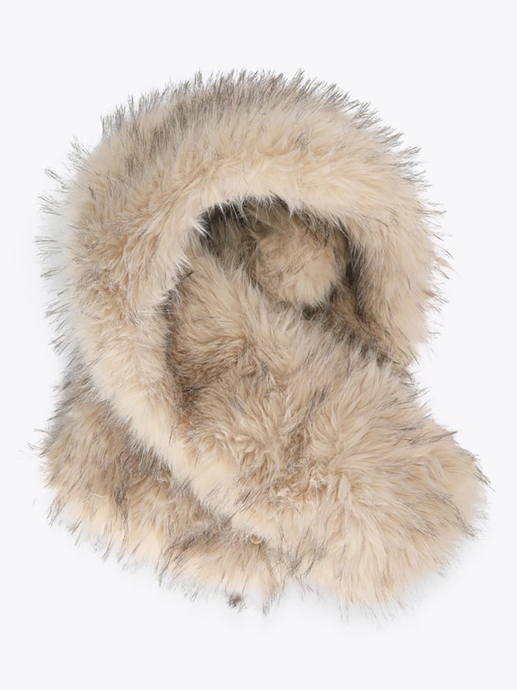 Carvela Cream Fur Scarf - Image 2 of 3