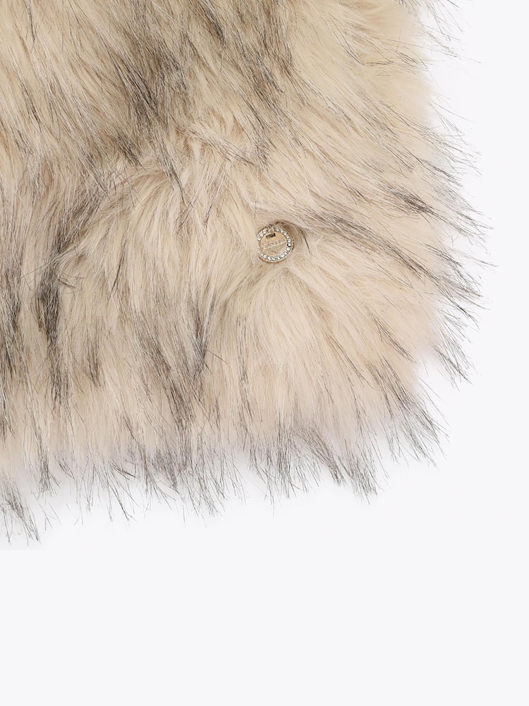 Carvela Cream Fur Scarf - Image 3 of 3