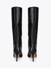 KG Kurt Geiger Black Strict Croc Leather Knee Boots - Image 3 of 3