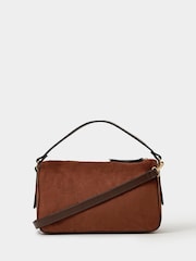 Accessorize Brown Faux Suede Handheld Bag - Image 1 of 3