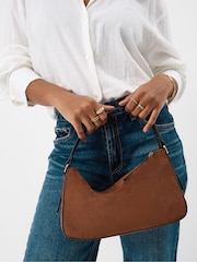 Accessorize Brown Faux Suede Handheld Bag - Image 3 of 3