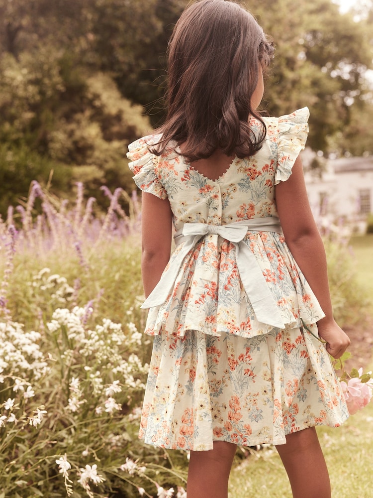 Laura Ashley Ivory Megan Bow Detail Prom Dress - Image 2 of 11