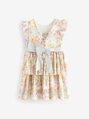 Laura Ashley Ivory Megan Bow Detail Prom Dress - Image 7 of 11