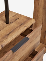 Dark Bronx Oak Effect Chest of Drawers with Hanging Rail and Shelving - Image 5 of 6