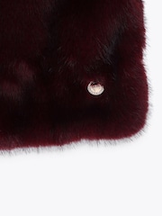 Carvela Red Fur Scarf - Image 4 of 4