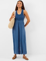 Accessorize Blue Sleeveless Crochet Jumpsuit - Image 1 of 4