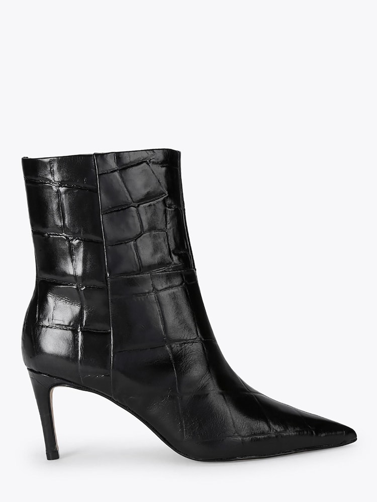 KG Kurt Geiger Black Strict Leather Ankle Boots - Image 1 of 4 KG Kurt Geiger Black Strict Leather Ankle Boots - Image 1 of 4