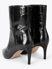 KG Kurt Geiger Black Strict Leather Ankle Boots - Image 3 of 4