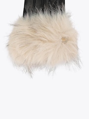 Carvela Cream Fur Gloves - Image 3 of 3