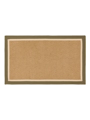 Asiatic Rugs Khaki Cream Bordo Herringbone Doormat - Image 2 of 4
