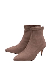 Ravel Tan Brown Imi Suede Sock Ankle Boots - Image 2 of 4