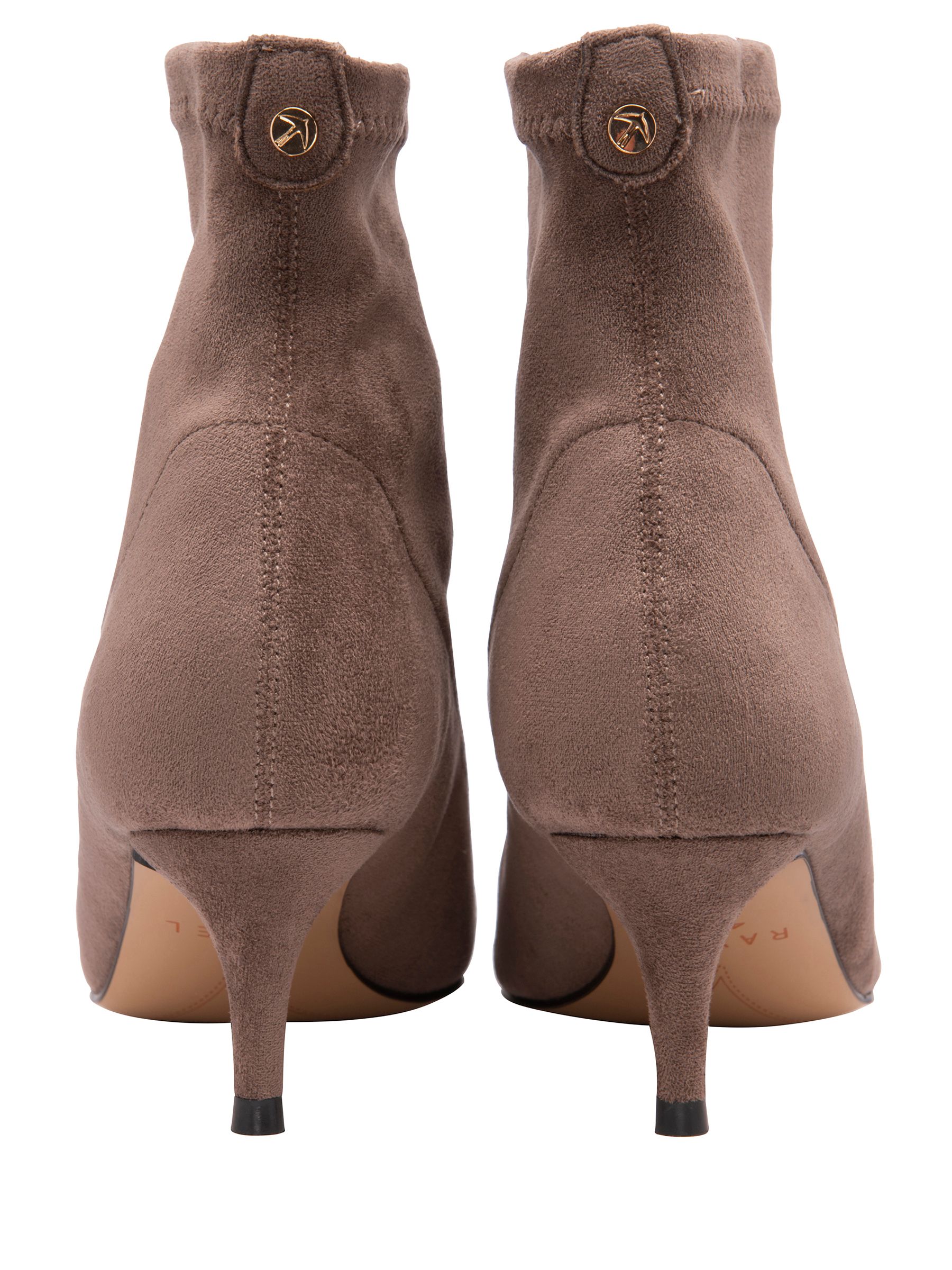 Ravel Tan Brown Imi Suede Sock Ankle Boots