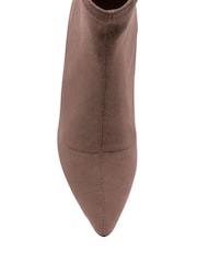 Ravel Tan Brown Imi Suede Sock Ankle Boots - Image 4 of 4