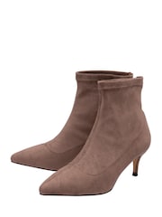 Ravel Tan Brown Imi Sock Ankle Boots - Image 6 of 7