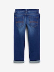 Blue Tapered Loose Fit Cotton Rich Stretch Jeans (3-17yrs) - Image 2 of 3