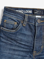 Blue Tapered Loose Fit Cotton Rich Stretch Jeans (3-17yrs) - Image 3 of 3