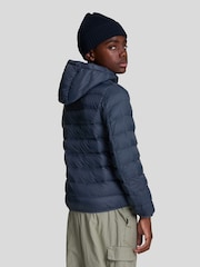 Lyle & Scott Navy Blue Boys Padded Hooded Jacket - Image 3 of 6