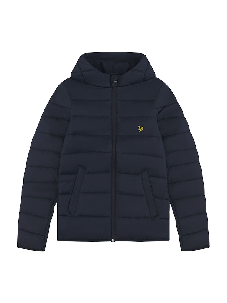 Lyle & Scott Navy Blue Boys Padded Hooded Jacket - Image 5 of 6
